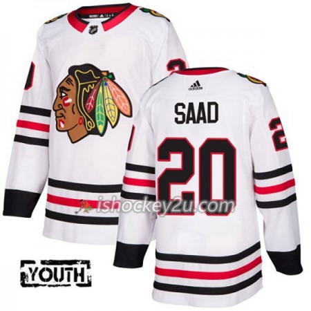 Børn NHL Chicago Blackhawks Trøje Brandon Saad 20 Adidas 2017-2018 Hvid Authentic